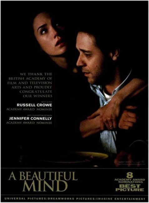 Фильм "Игры разума" Рона Ховарда, 2001г. - Трейлеры